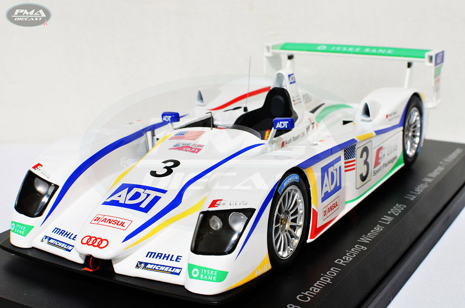 J. J. LEHTO, MARCO WERNER, TOM KRISTENSEN 2005 ADT CHAMPION RACING AUDI R8 1:18